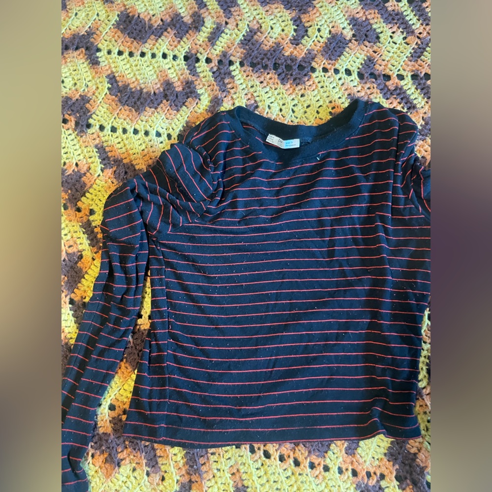 Long sleeve striped shirt from Zara